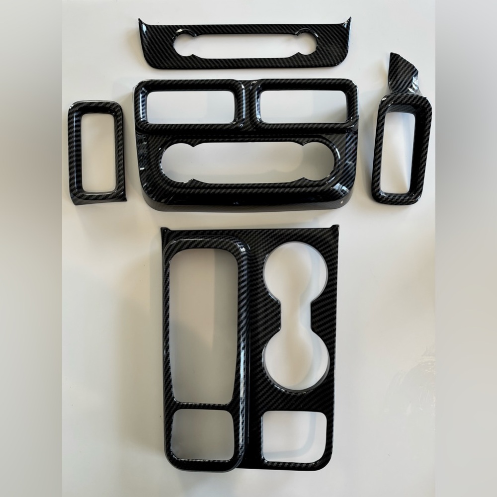 Ford Maverick 2022-2024 Carbon Fiber Style Center Console Trim Kit - 5 Piece Set